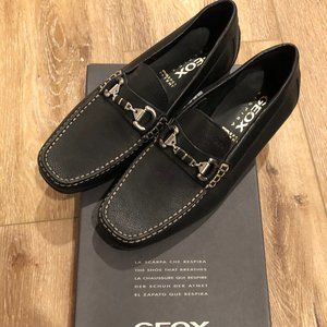 GEOX Respira Black Leather Loafter EU 39 US 6